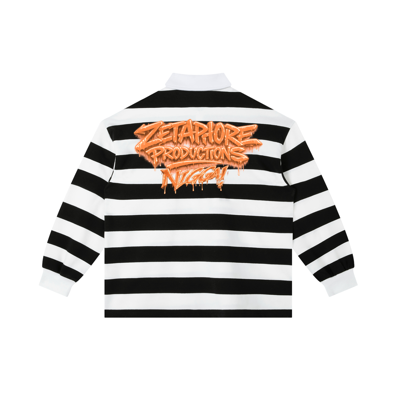 Zetaphore,Productions,Z4,Polo,Long,Sleeve,White,Collar,Stripes,Nigga,Yellow,Red,Black,Green