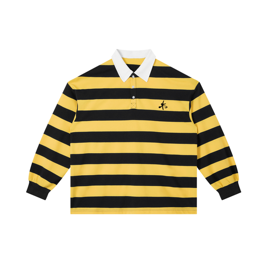 Zetaphore,Productions,Z4,Polo,Long,Sleeve,White,Collar,Stripes,Nigga,Yellow,Red,Black,Green